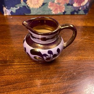 Small Copper Luster Pitcher, Old Castle, double stamped